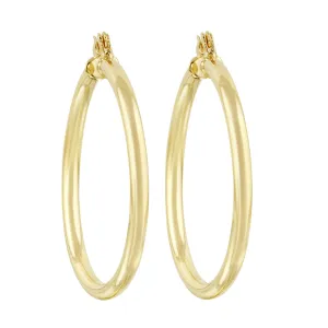 Large Slim Lever Back Hoop Earrings
