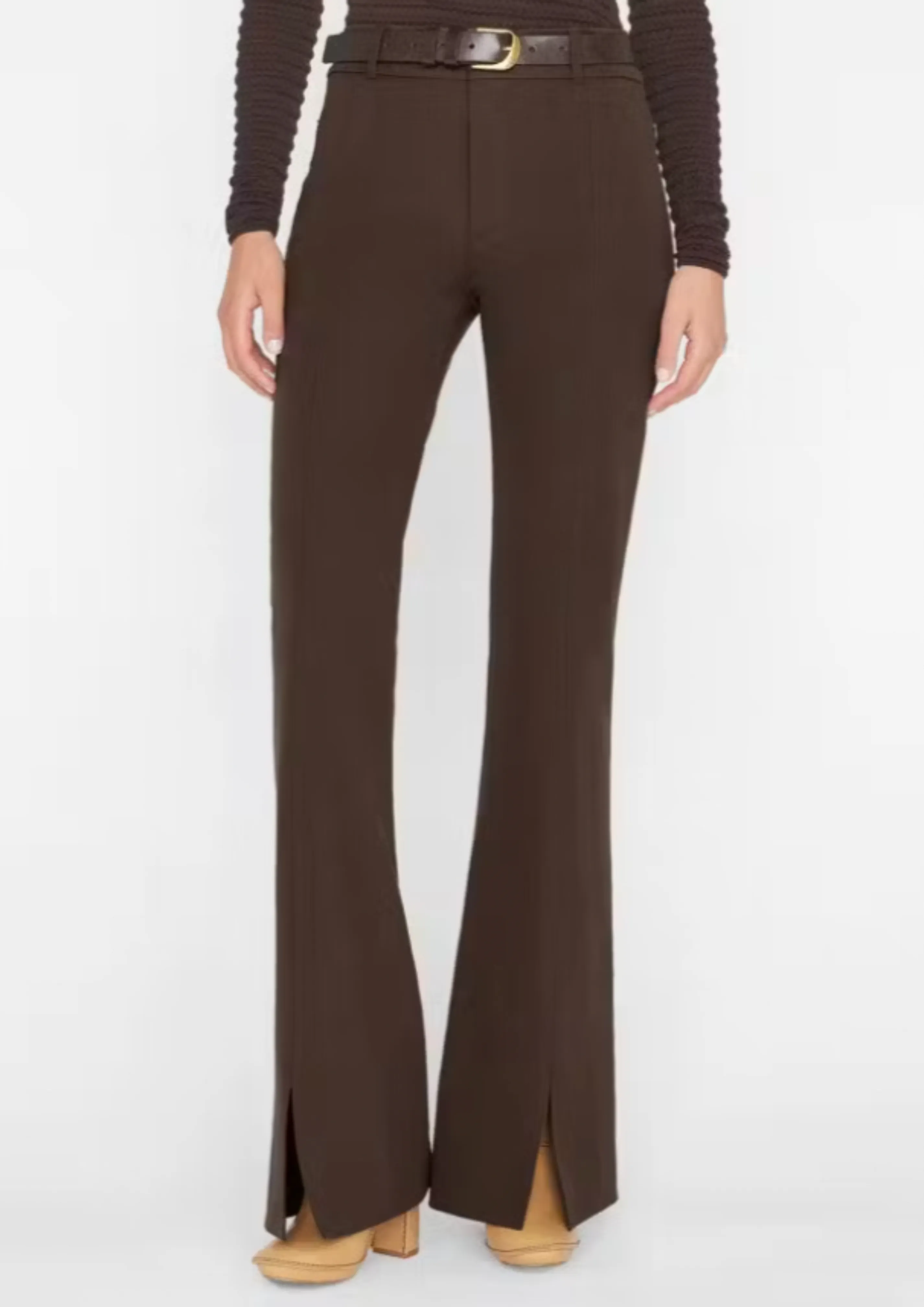 Le High Flare Split Front Trouser