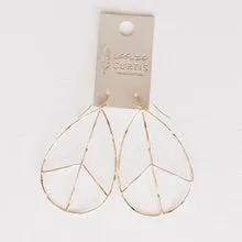 Leslie Curtis Lilah Gold Peace Sign Earrings