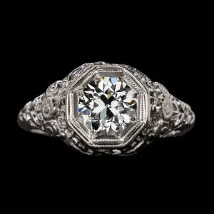Like Edwardian Jewelry Vintage Cut Natural Earth Mined Diamond Solitaire Ring