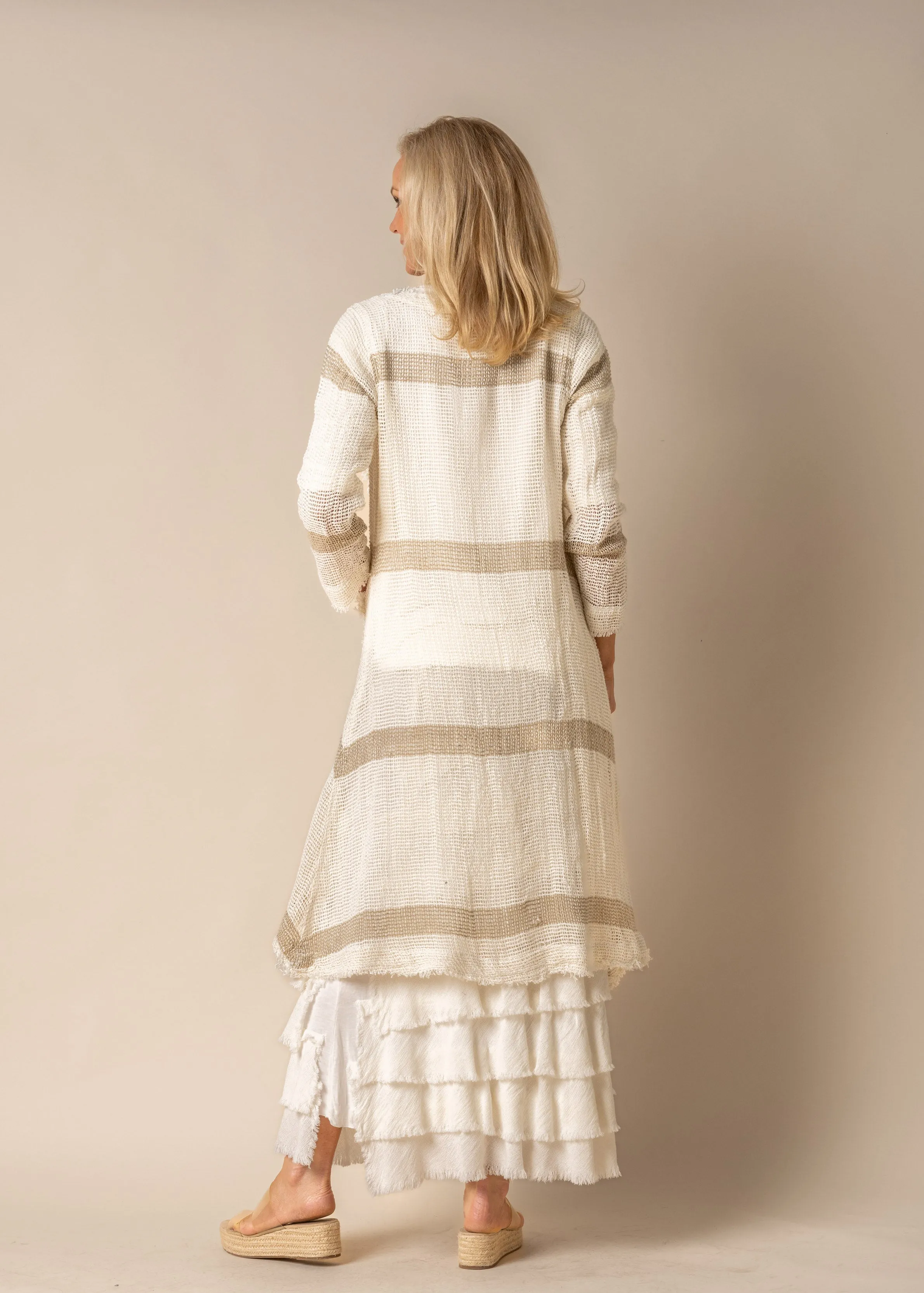 Mara Linen Jacket in Cream