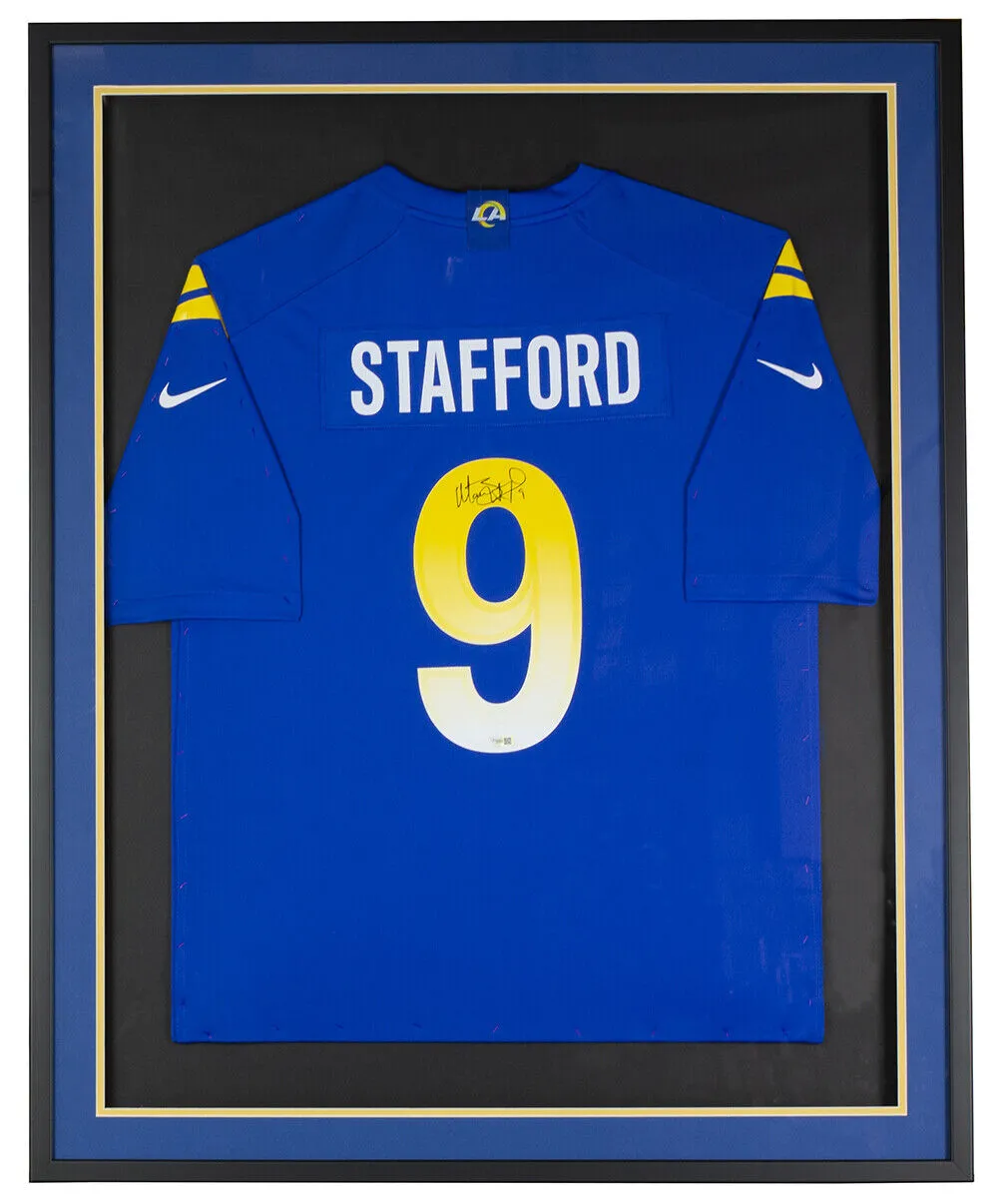 Matthew Stafford Signed Framed Los Angeles Rams Nike Football Jersey Fanatics