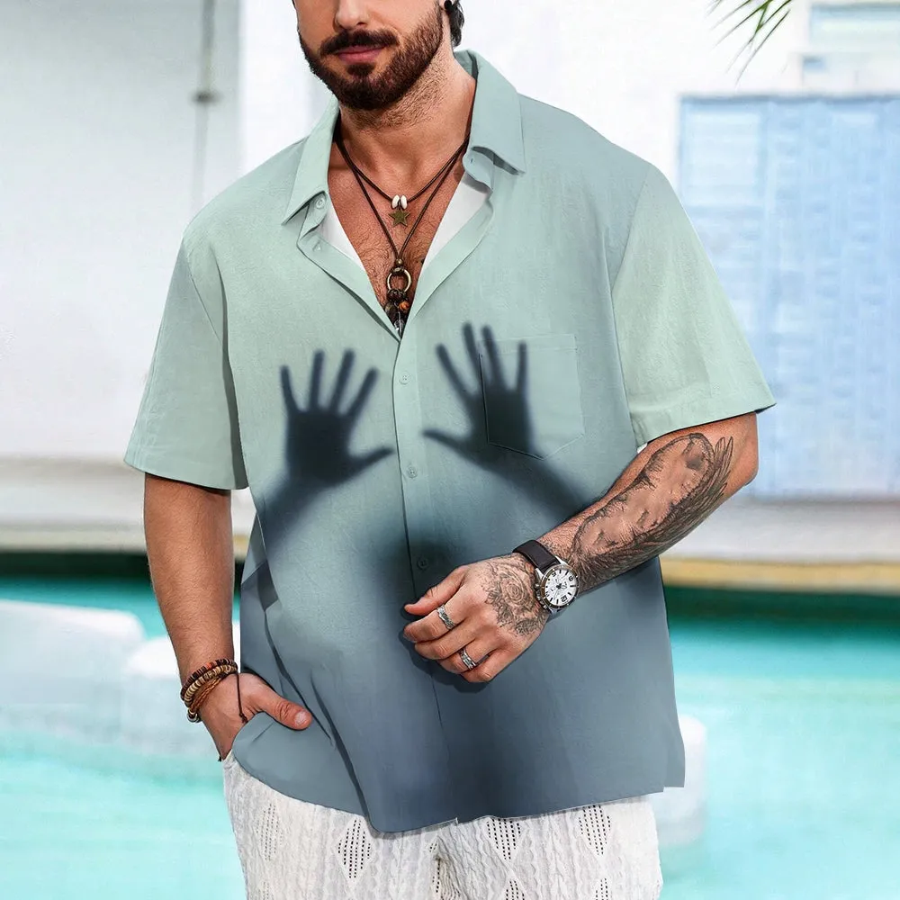 Men's Art Print Casual Fashion Short Sleeve Shirt 2307101489
