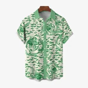 Men's Art Print Casual Short Sleeve Shirt 2403000573