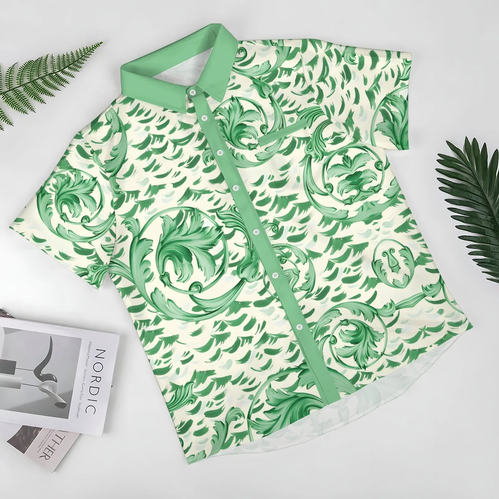 Men's Art Print Casual Short Sleeve Shirt 2403000573