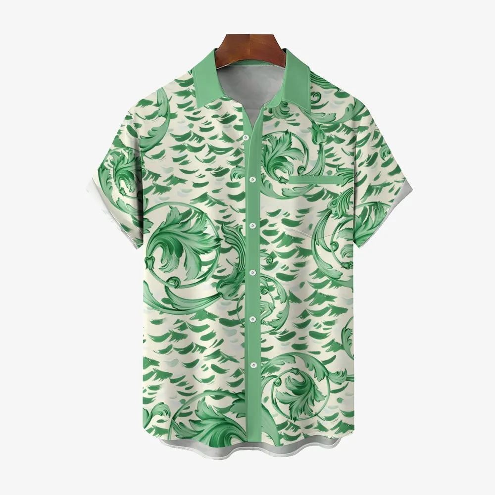 Men's Art Print Casual Short Sleeve Shirt 2403000573