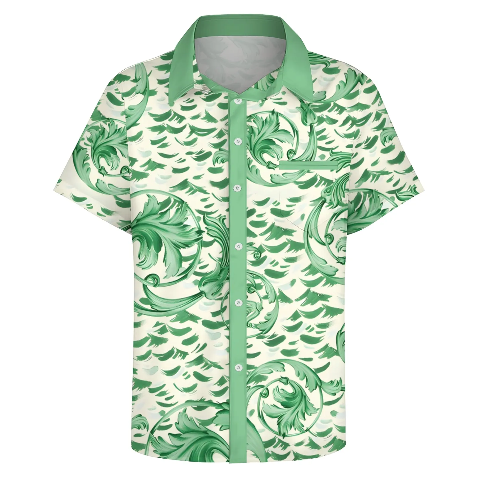 Men's Art Print Casual Short Sleeve Shirt 2403000573