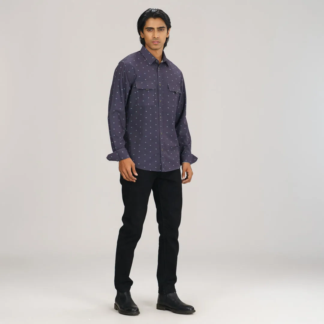 Mens Black Aop L/S Shirt