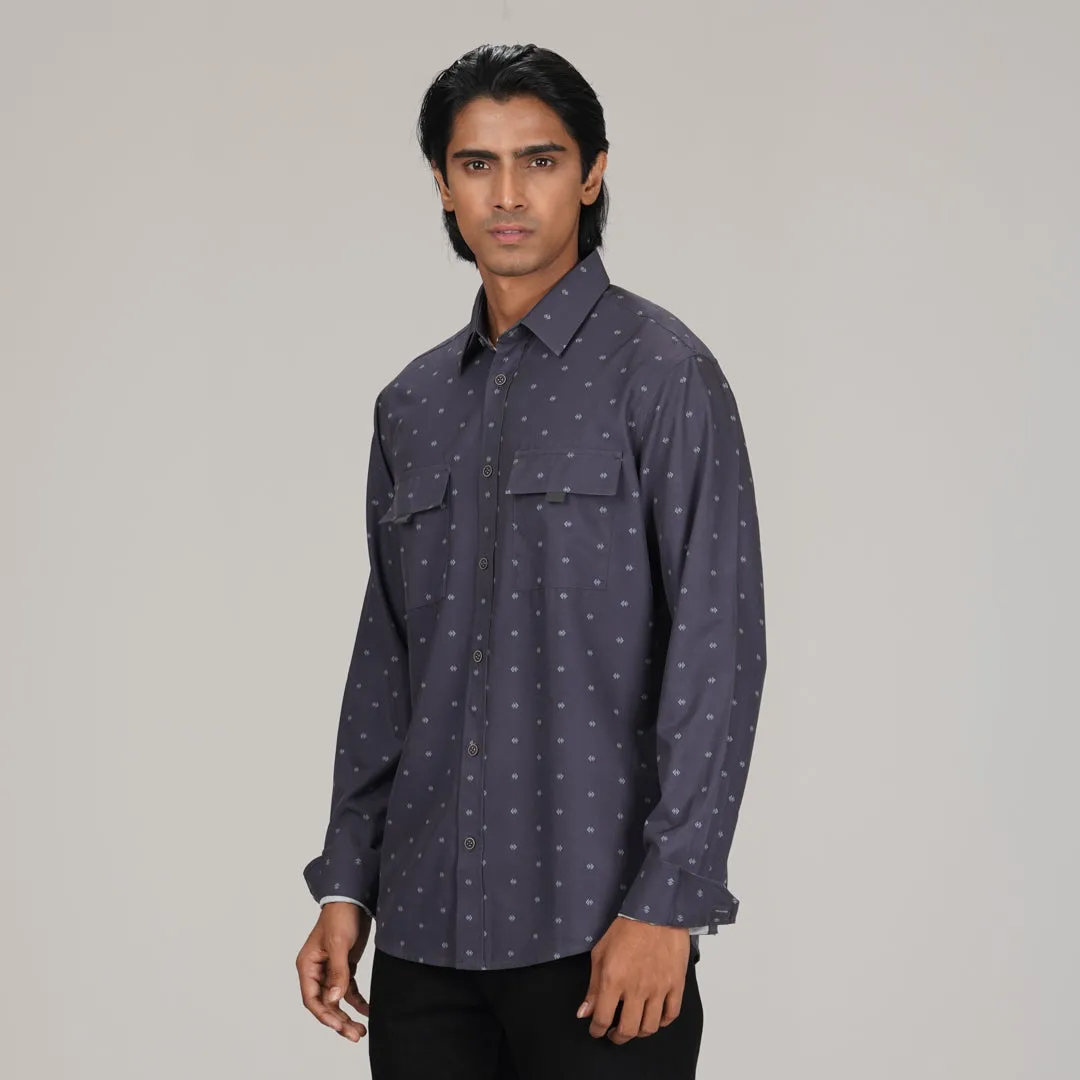 Mens Black Aop L/S Shirt