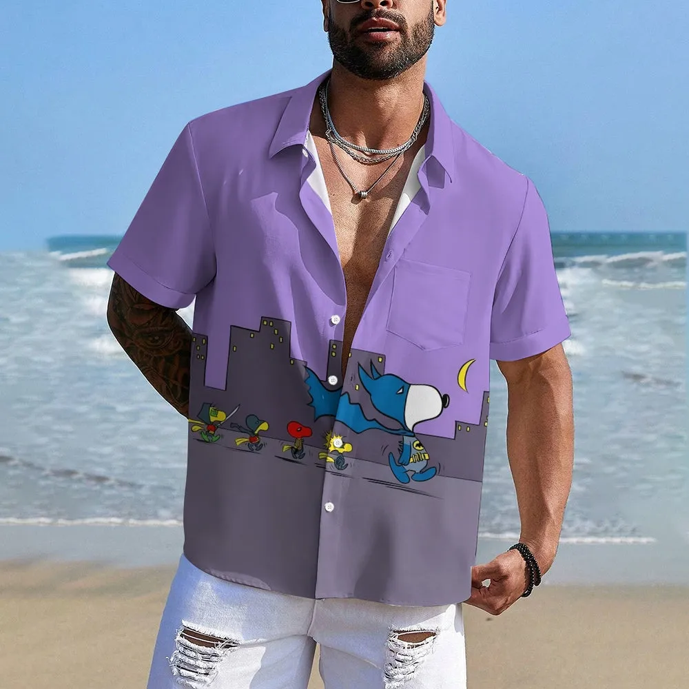 Men's Cartoon Character Casual Short Sleeve Shirt 2312000514