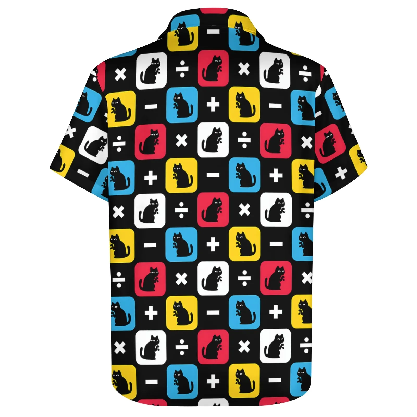 Men's Cats Casual Short Sleeve Shirt 2403000736