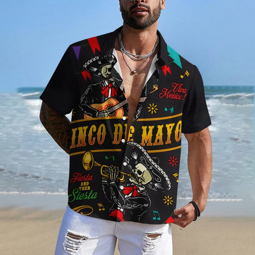 Men's Cinco De Mayo Casual Short Sleeve Shirt 2404000234