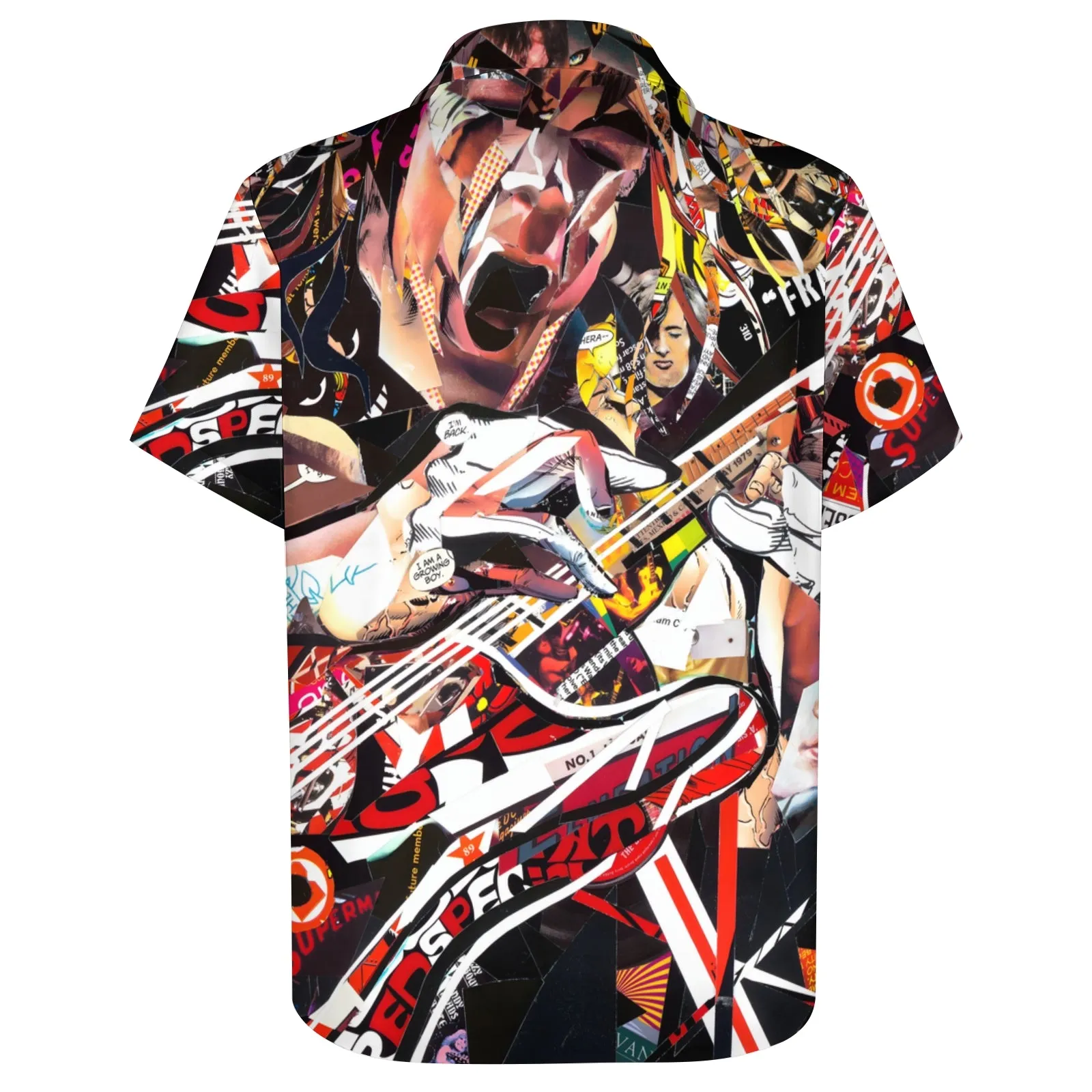 Men's Electric Guitar Frankenstrat Casual Short Sleeve Shirt 2404001055
