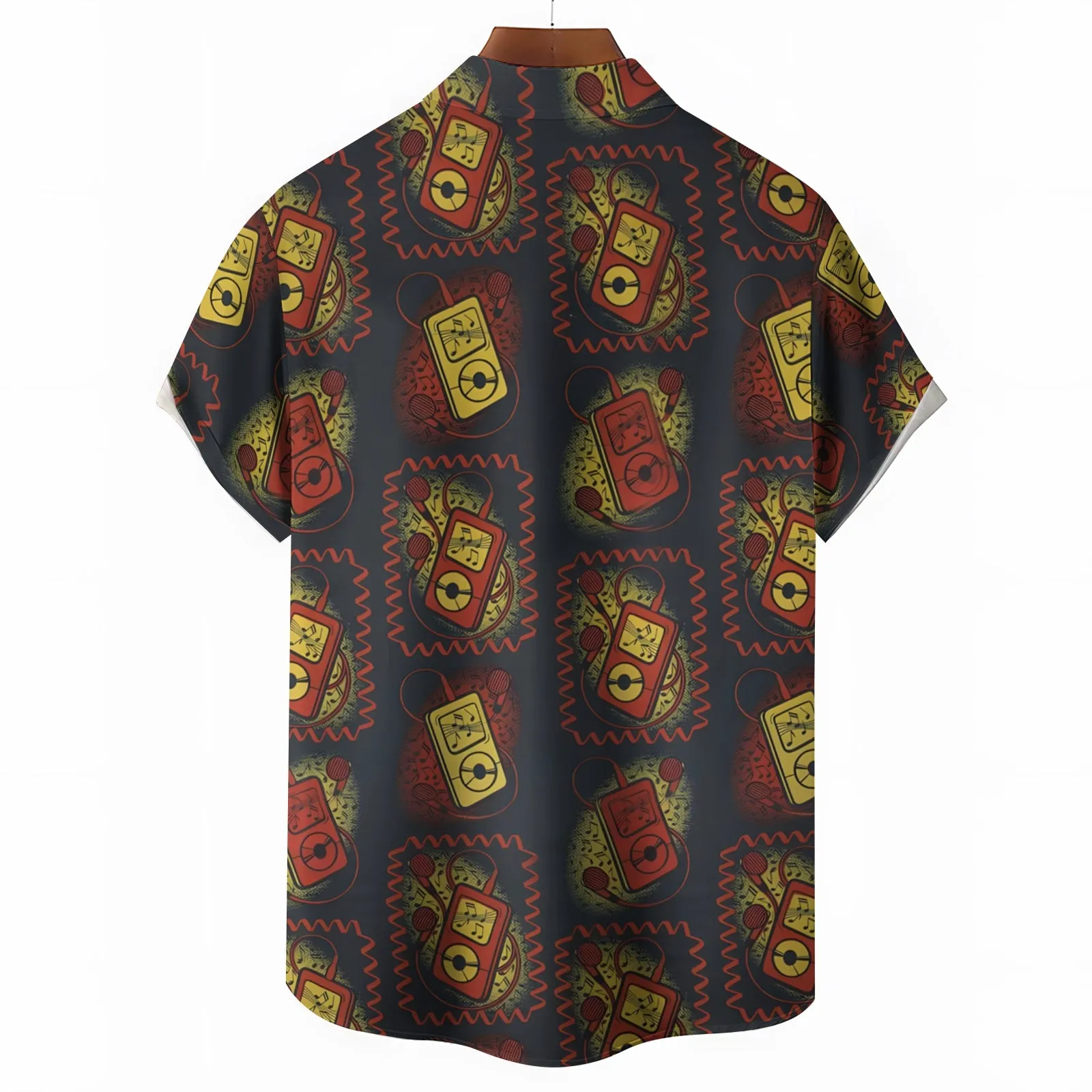 Men's Music MP3 Casual Short Sleeve Shirt 2403000399