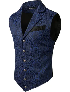 Men's Victorian Suit Vest Steampunk Gothic Waistcoat Vintage Vest