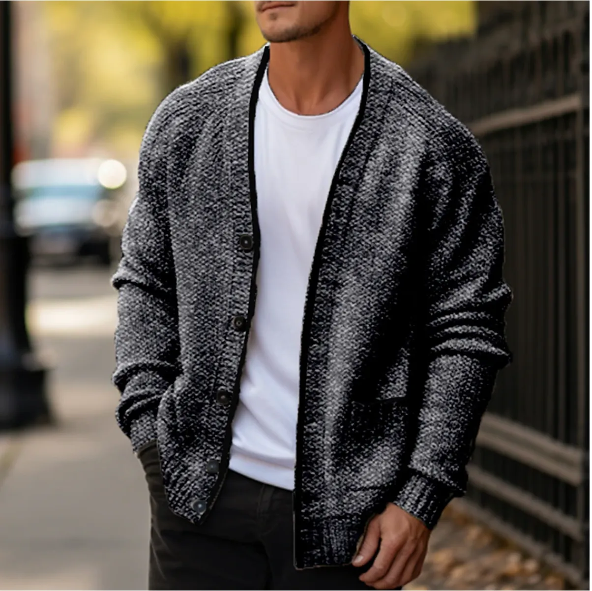 Men's Warm Knitted Cardigan Sweater for Fall & Winter – Jacob