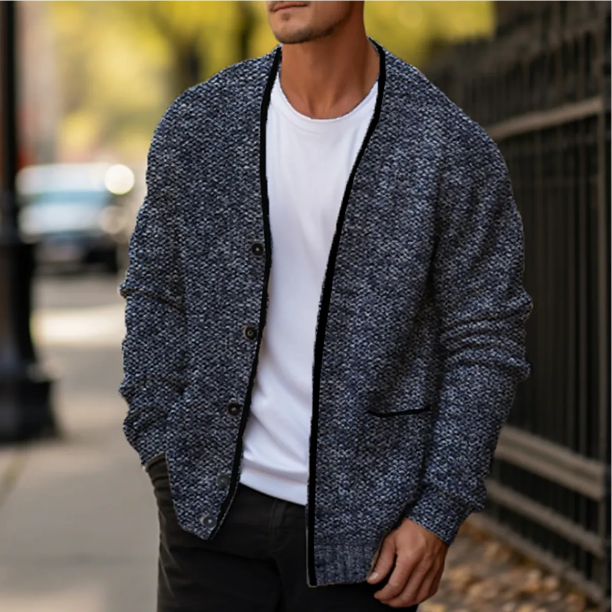 Men's Warm Knitted Cardigan Sweater for Fall & Winter – Jacob