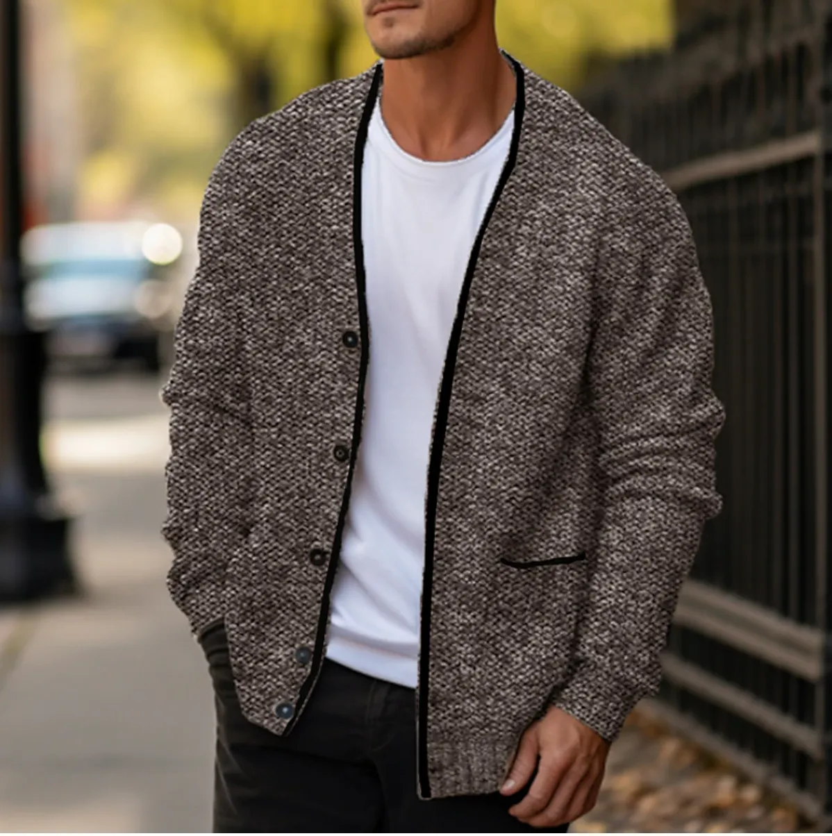 Men's Warm Knitted Cardigan Sweater for Fall & Winter – Jacob