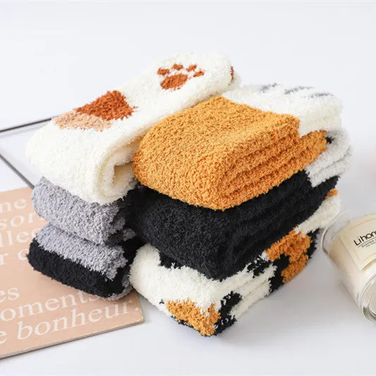 Meow Theme Woolen Socks