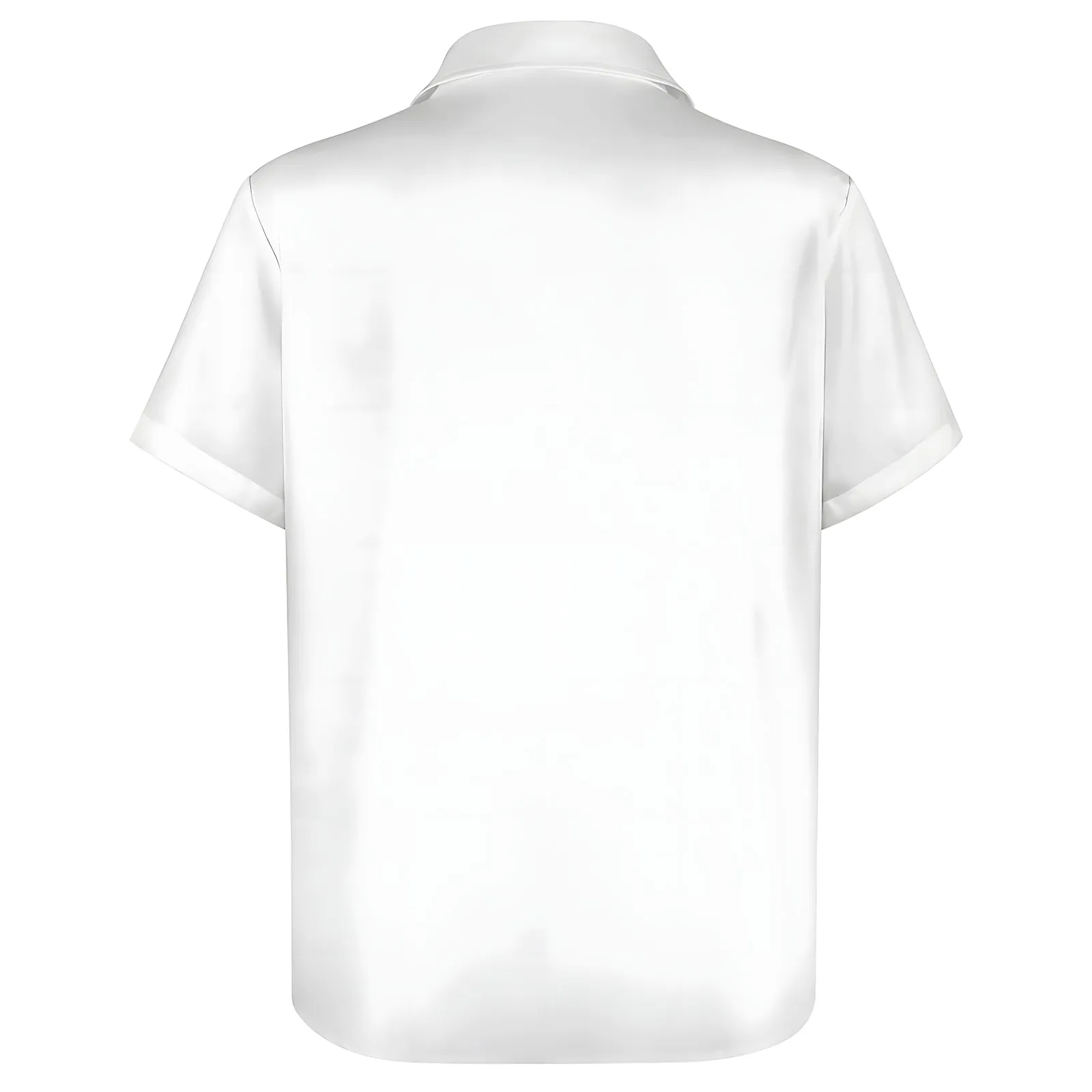 Metallic Rock Print Bowling Shirt Casual Short Sleeve Shirt 2404000844
