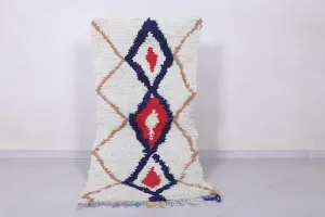Minimalist Moroccan Berber Rug - 2.5 X 5.3 Feet