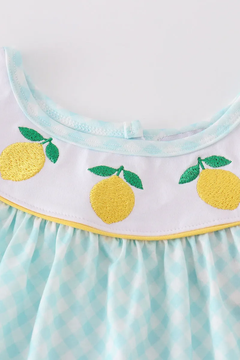 Mint Lemon Embroidery Girl Set