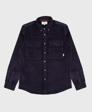 Mish Mash Drill Corduroy Casual Shirt Navy