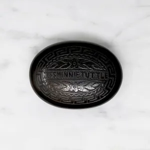 Miss Minnie Tuttle Jet Mourning Brooch