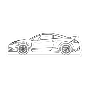 Mitsubishi Eclipse GT 4G Outline Sticker