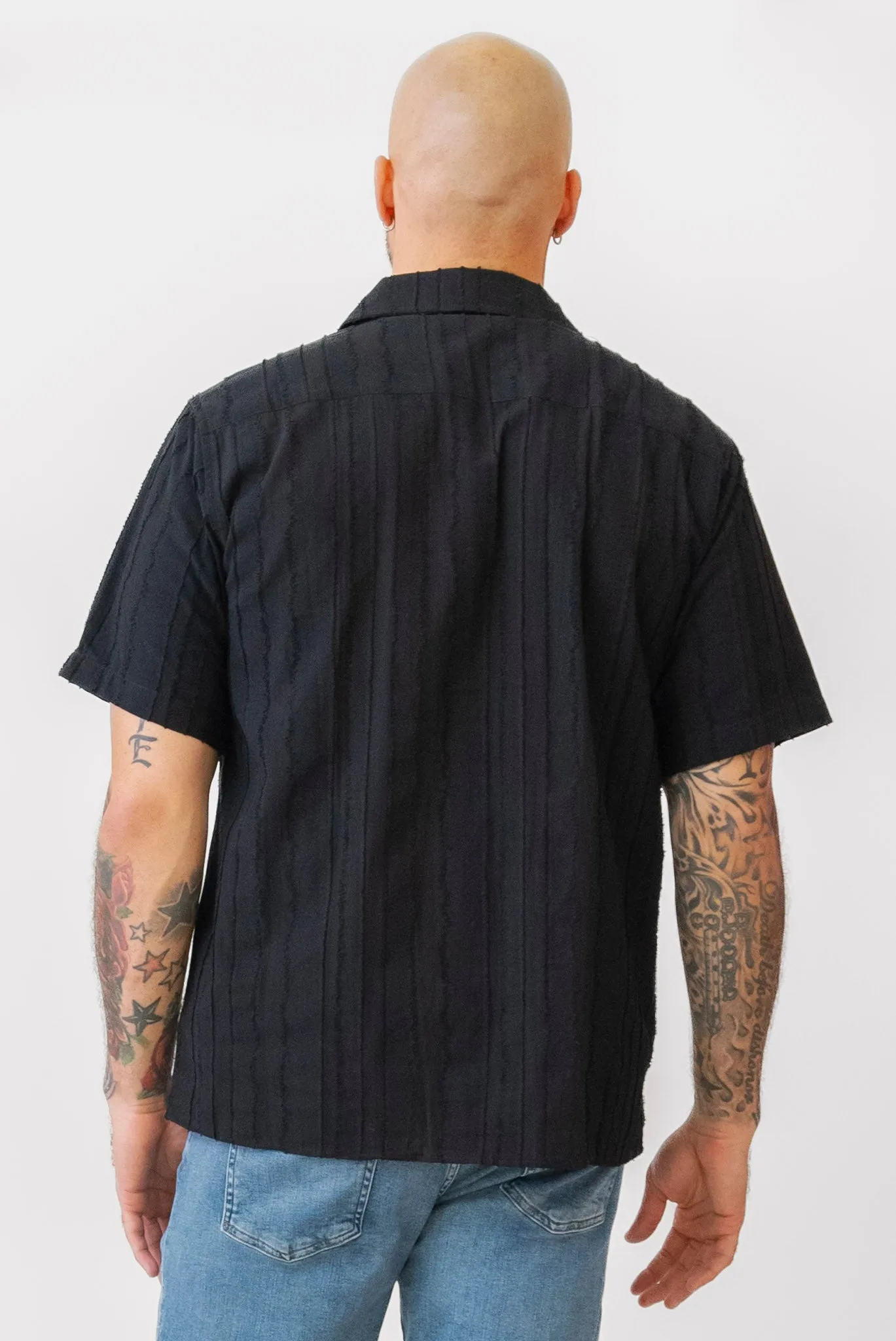 MOD Mens Button Up in Black
