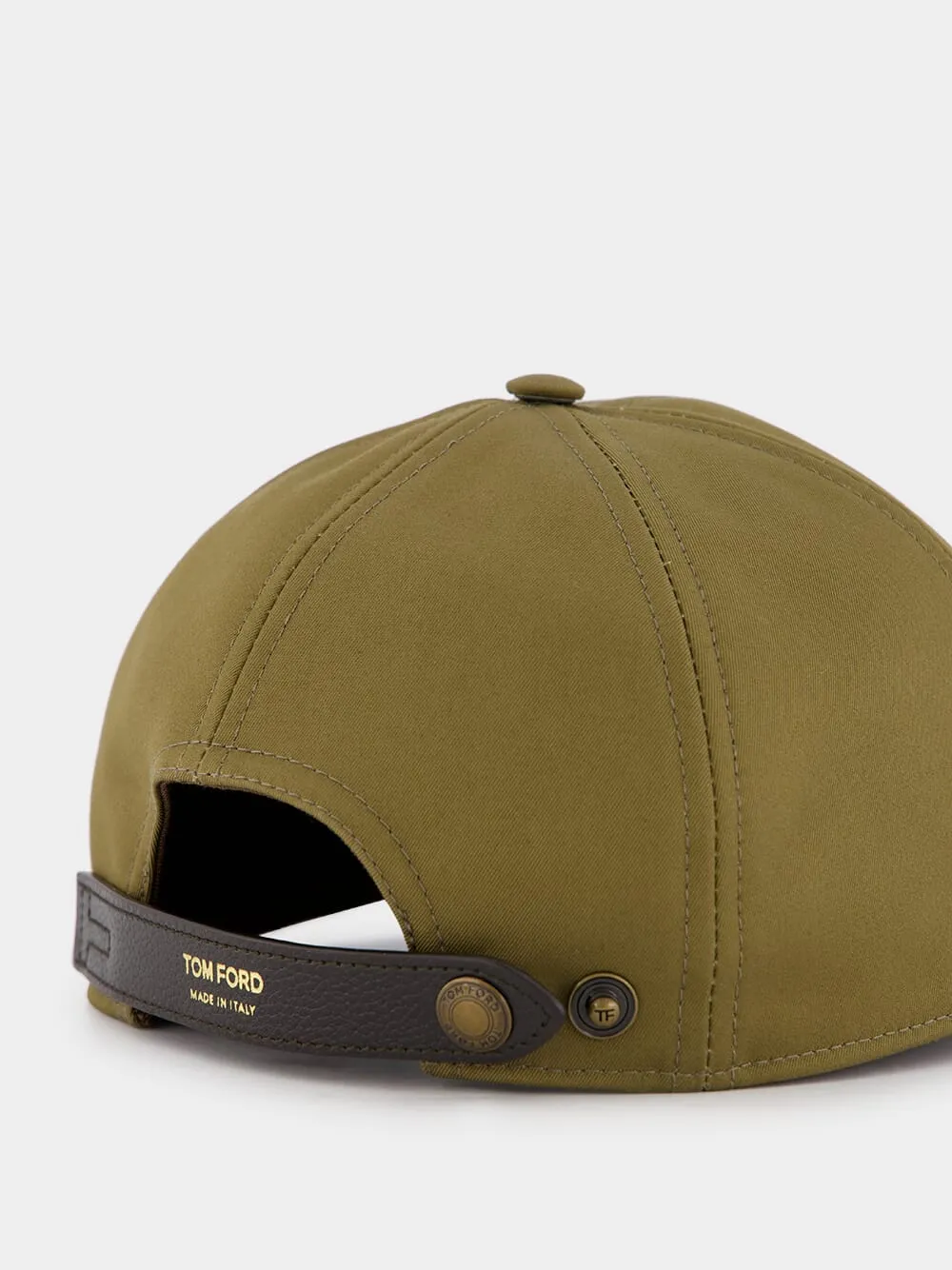 Monogrammed Green Canvas Cap