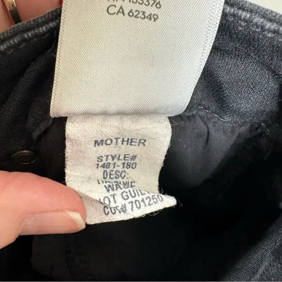 Mother The Pixie Ankle Skinny Jeans In Wash Black Not Guilty Wash Button Fly 27