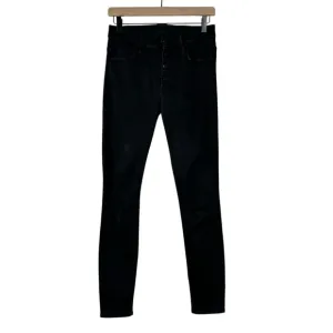 Mother The Pixie Ankle Skinny Jeans In Wash Black Not Guilty Wash Button Fly 27