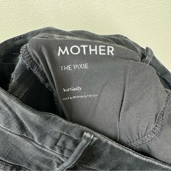 Mother The Pixie Ankle Skinny Jeans In Wash Black Not Guilty Wash Button Fly 27