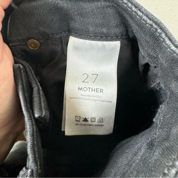 Mother The Pixie Ankle Skinny Jeans In Wash Black Not Guilty Wash Button Fly 27