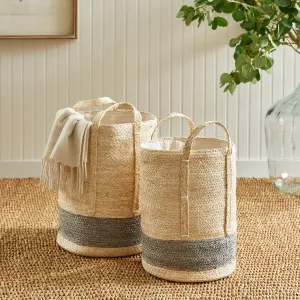 NAPA Home & Garden, QUINN ROUND BASKETS, SET OF 2,HU401
