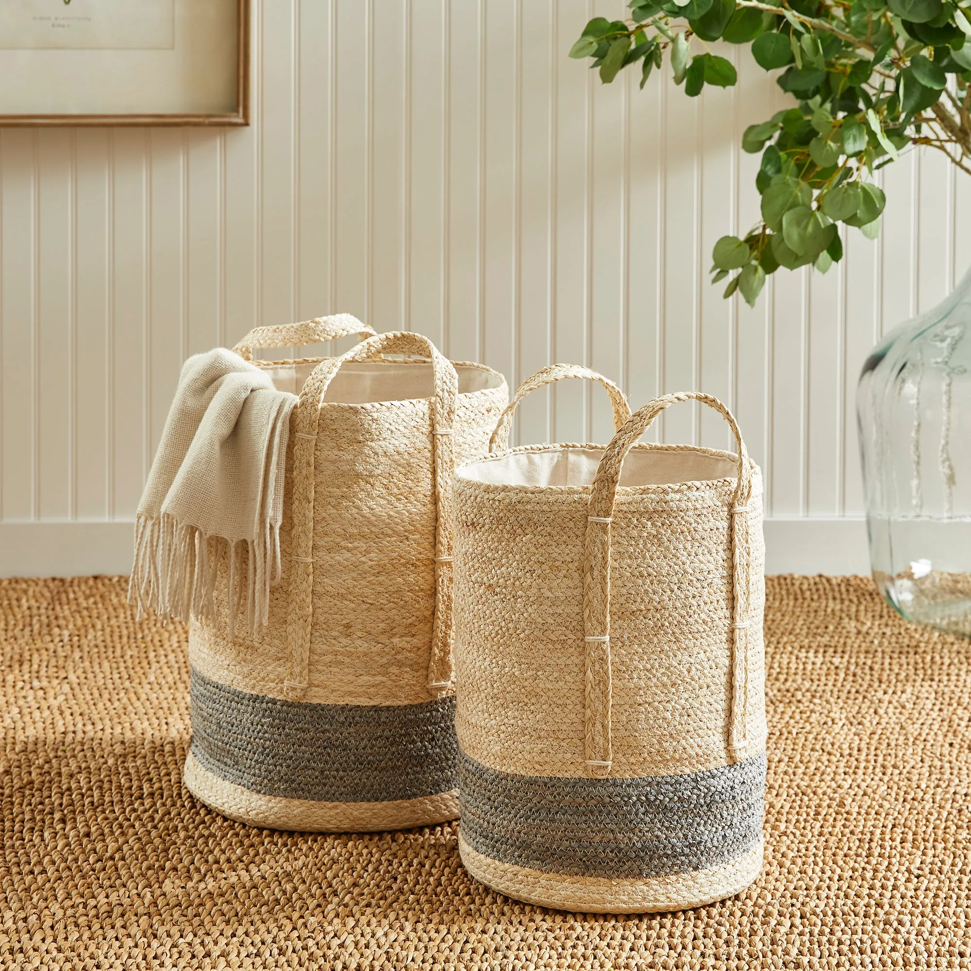 NAPA Home & Garden, QUINN ROUND BASKETS, SET OF 2,HU401