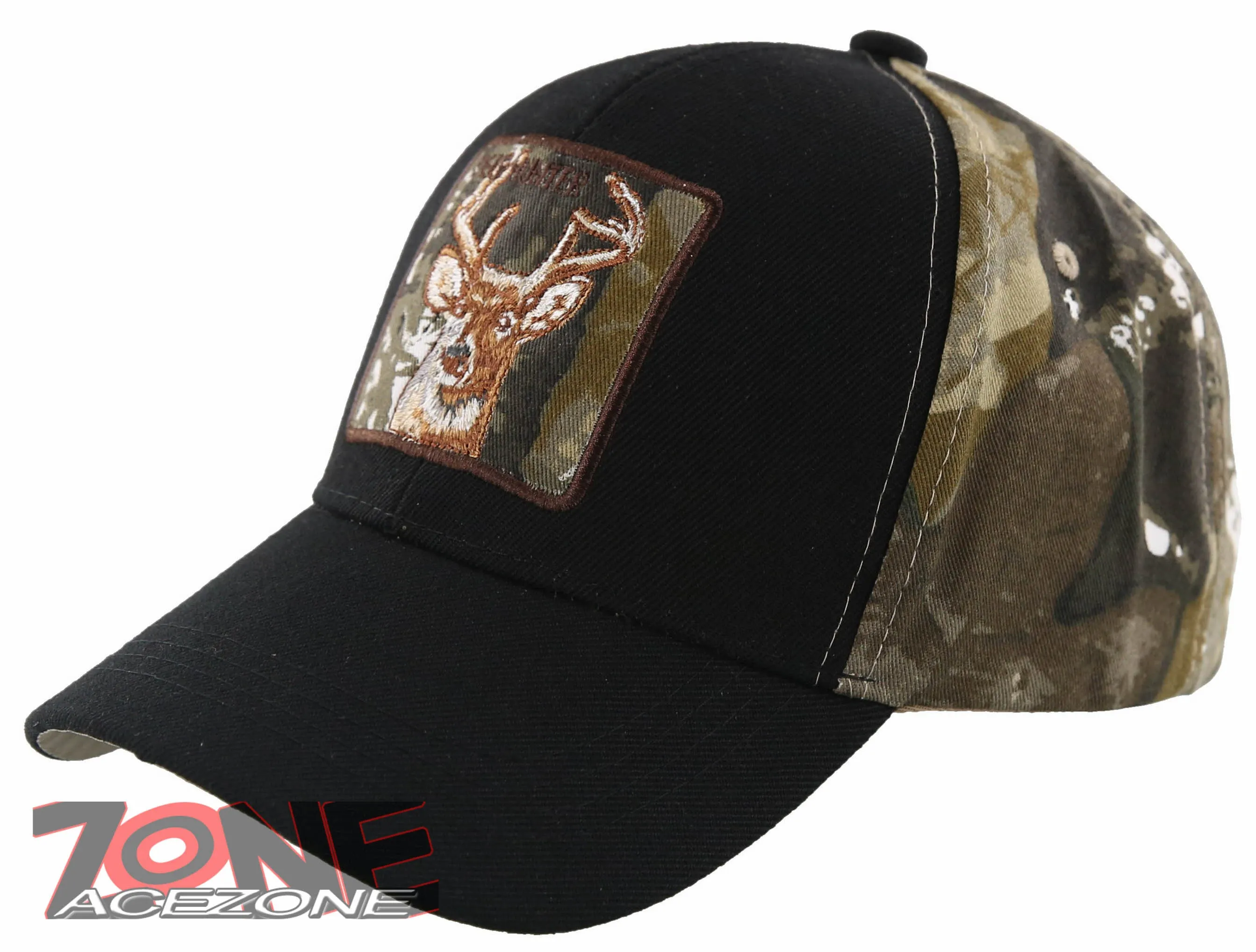 NEW! DEER HUNTER OUTDOOR SPORTS BALL CAP HAT BLACK FOREST CAMO