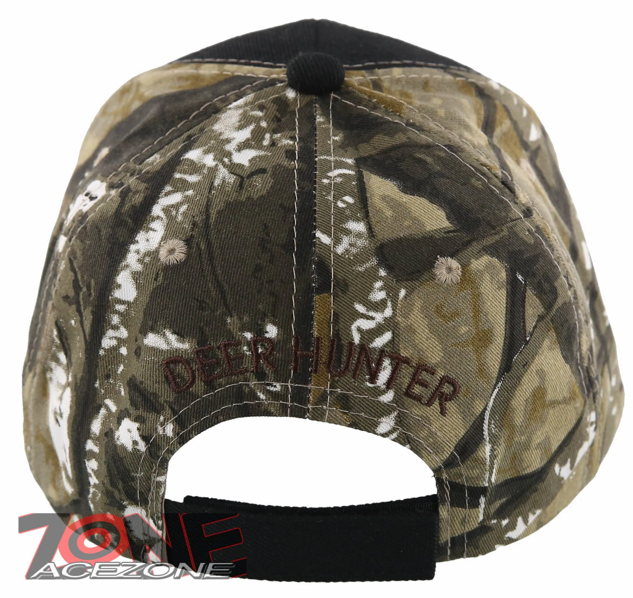 NEW! DEER HUNTER OUTDOOR SPORTS BALL CAP HAT BLACK FOREST CAMO