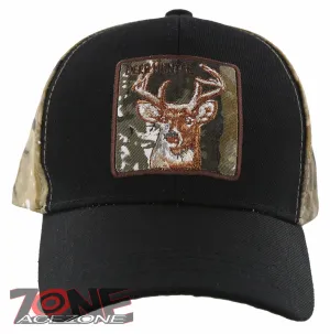 NEW! DEER HUNTER OUTDOOR SPORTS BALL CAP HAT BLACK FOREST CAMO
