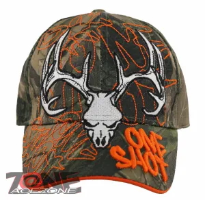 NEW! ONE SHOT DEER HUNTER BUCK OUTDOOR SPORTS CAP HAT CAMO