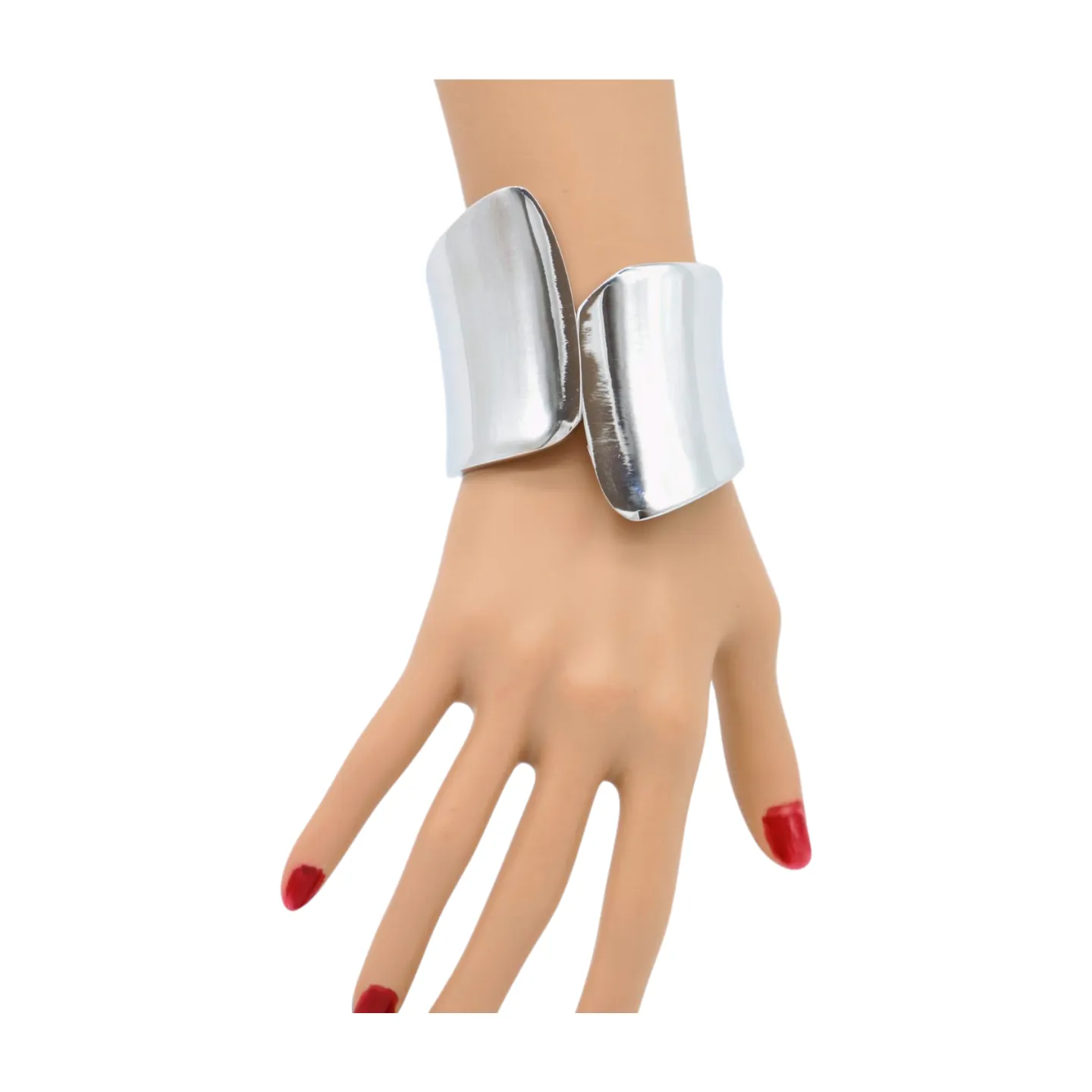 New Women Silver Metal Wrist Cuff Bracelet Fashion Jewelry Accessory