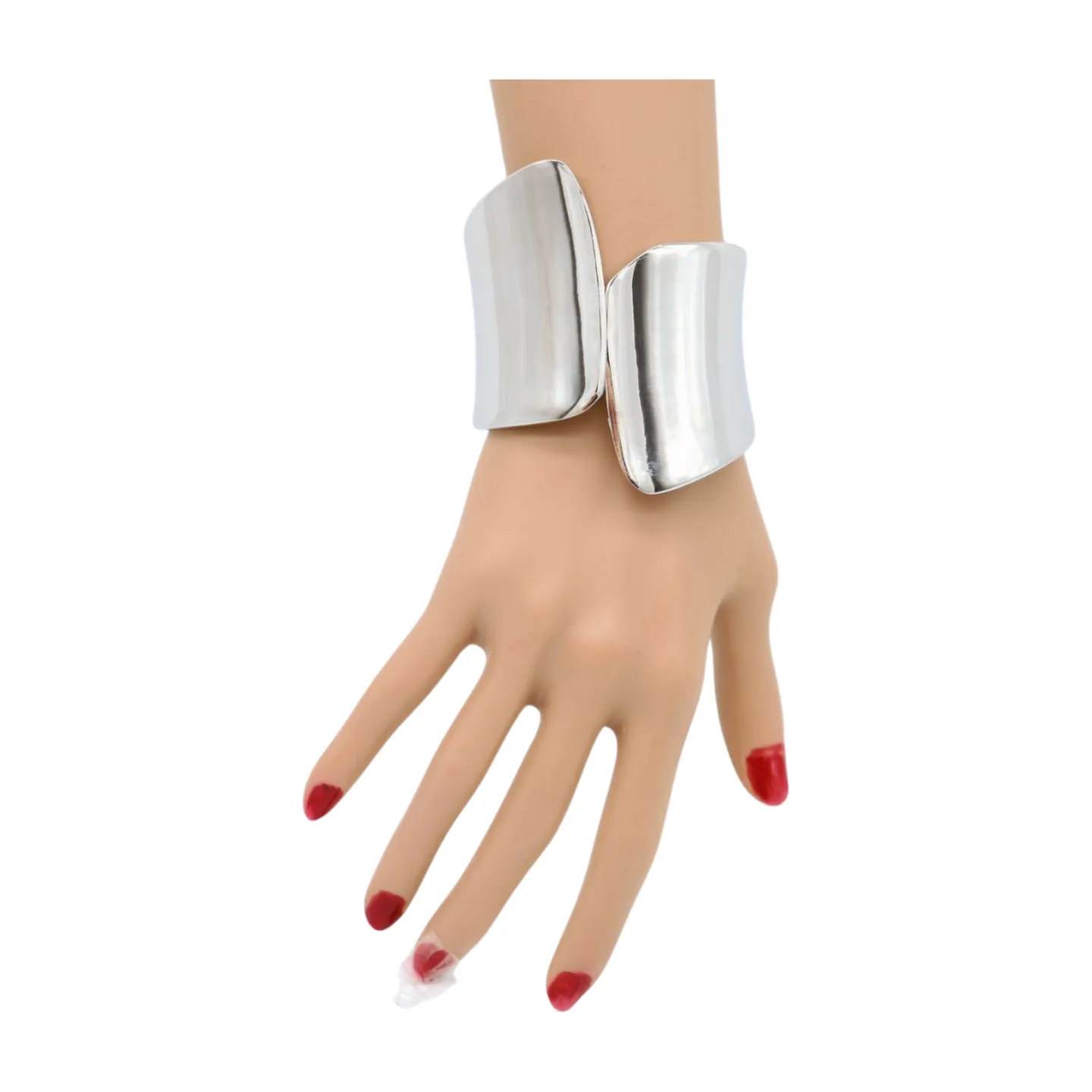 New Women Silver Metal Wrist Cuff Bracelet Fashion Jewelry Accessory
