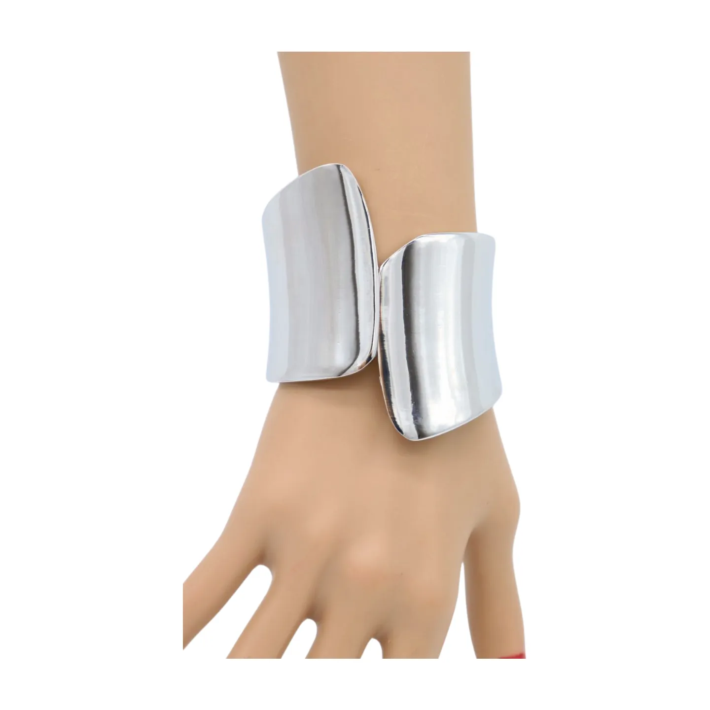New Women Silver Metal Wrist Cuff Bracelet Fashion Jewelry Accessory