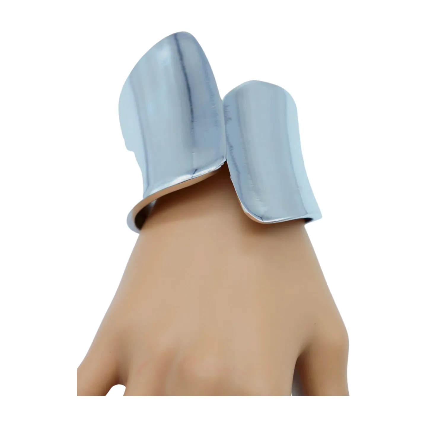 New Women Silver Metal Wrist Cuff Bracelet Fashion Jewelry Accessory
