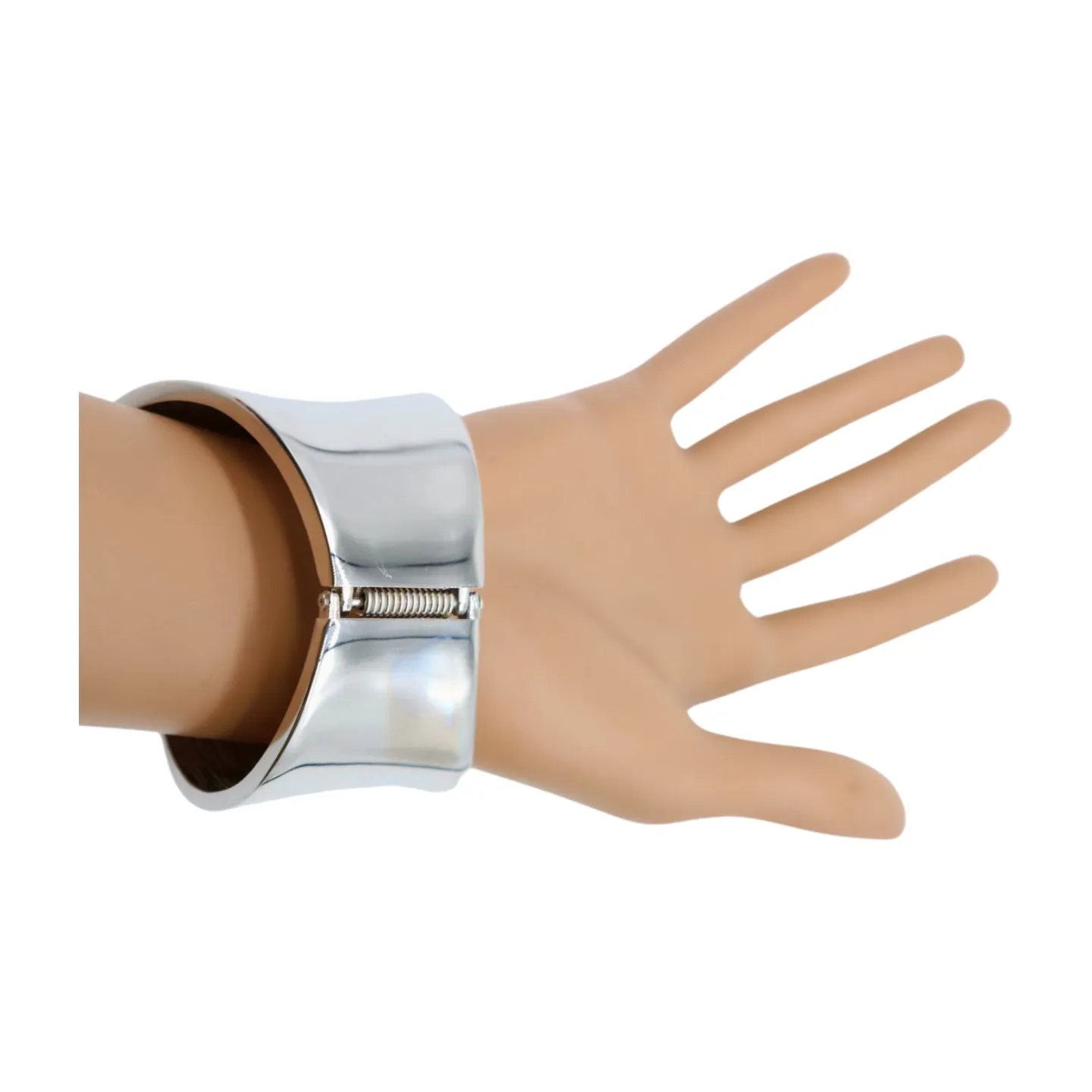 New Women Silver Metal Wrist Cuff Bracelet Fashion Jewelry Accessory