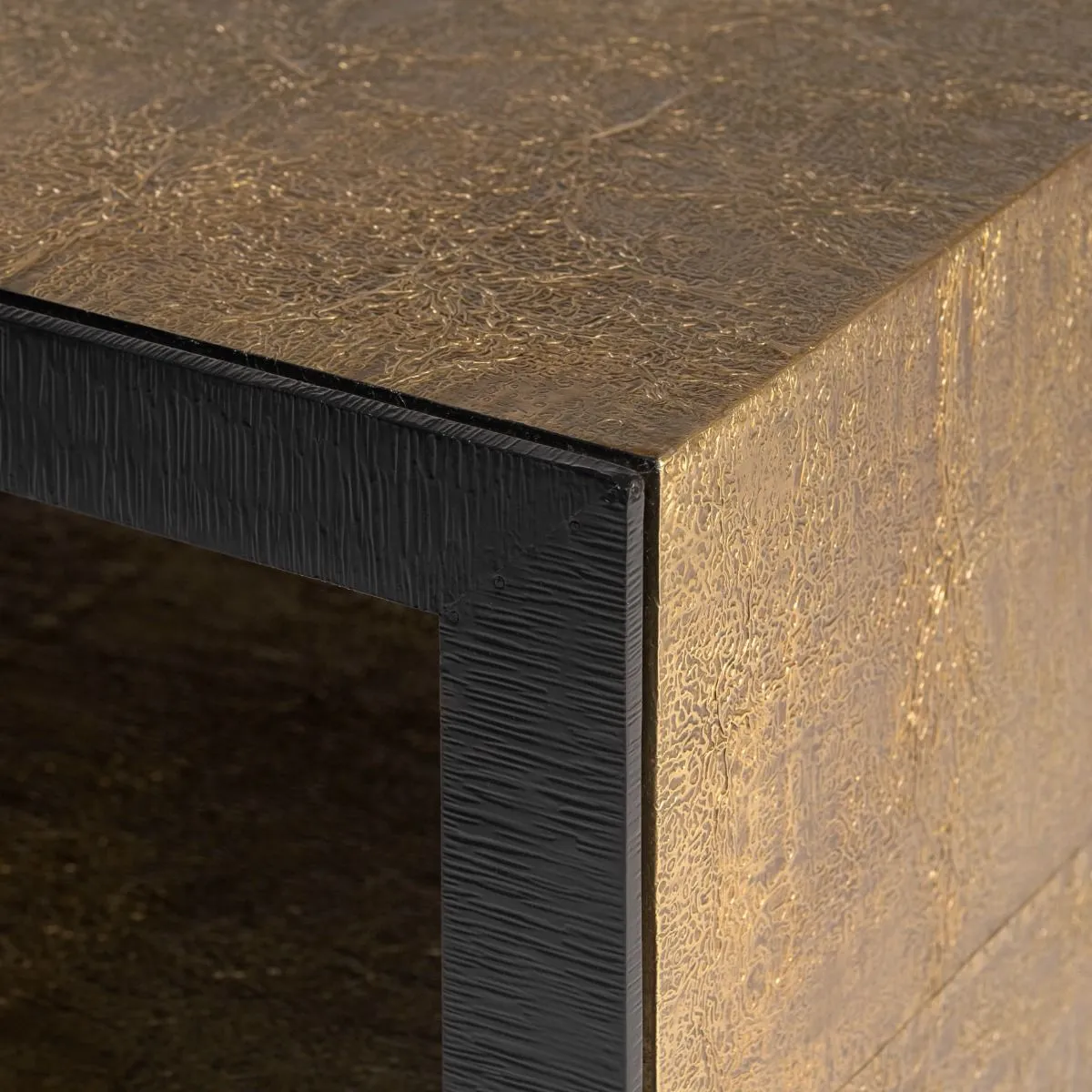Odeon Coffee Table/Bench / Antique Brass and Dark Bronze