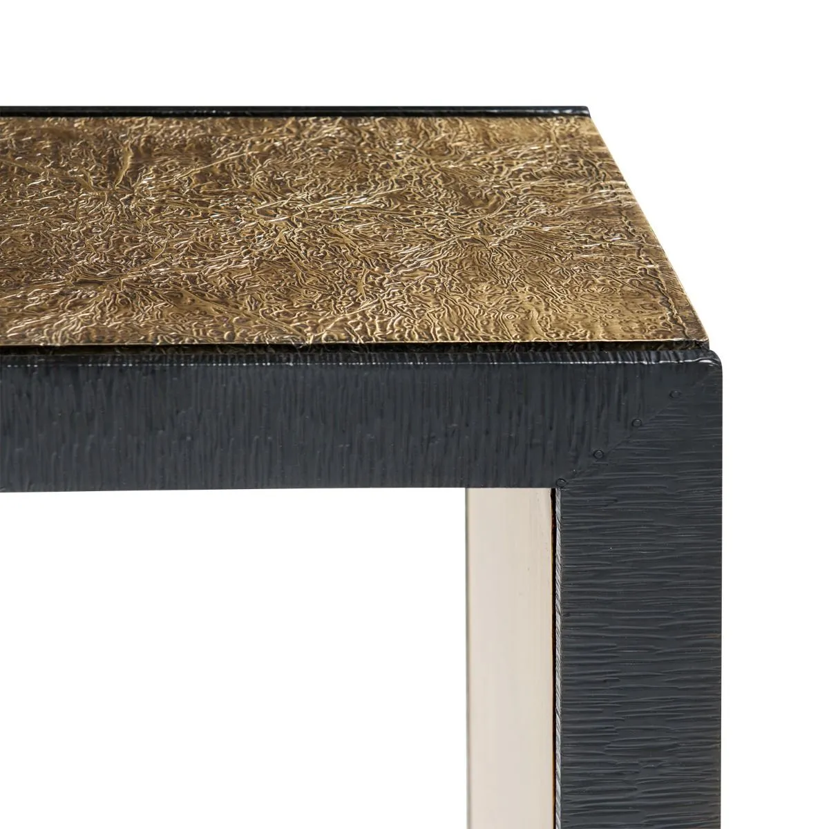 Odeon Side Table / Antique Brass and Dark Bronze