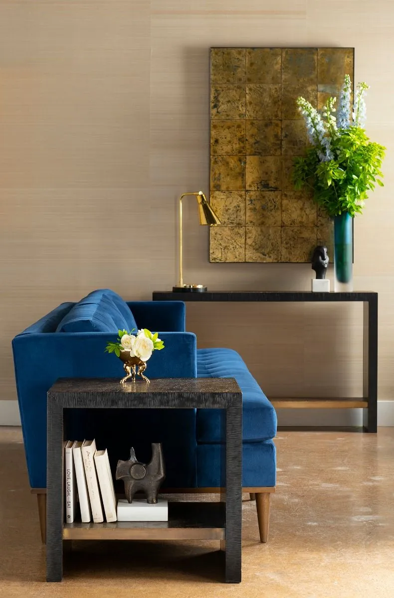 Odeon Side Table / Antique Brass and Dark Bronze