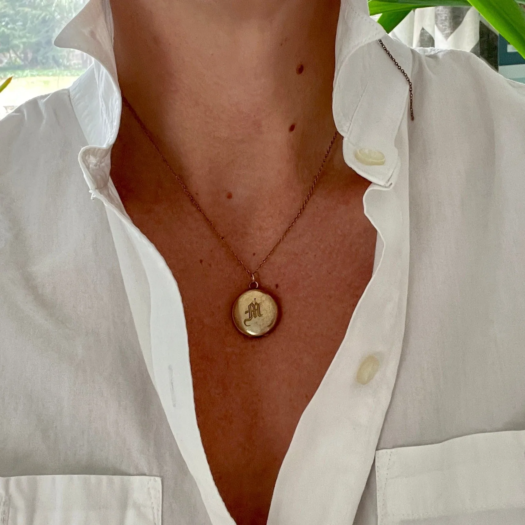 Old English "M" Antique Locket